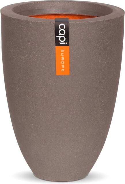 Capi Europe Vaas elegant laag Smooth NL warm taupe h46xb34 Ø 29-30 cm - afbeelding 1