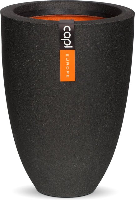 Capi Europe Vaas elegant laag Smooth NL zwart h46xb34 Ø 29-30 cm - afbeelding 1