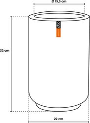 Capi Europe Vaas hoog groove zwart h32xb22 Ø19,5 cm - afbeelding 4