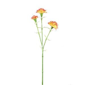 PTMD Carnation Flower Orange red spray 3 flowers