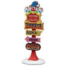 Lemax Carnival Welcome Sign