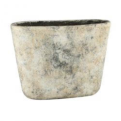 Charon Cement rough cream big pot oval L