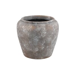 PTMD Chelise Dark Grey cement round pot rustic XL
