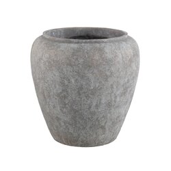 PTMD Chelise Dark Grey cement round pot rustic XXL