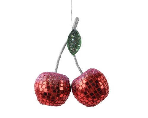 Cherry polyester l5b11h14cm kerstrd
