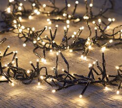Anna's Collection CLUSTER LIGHTS 384L/2,4M LED WARM WIT - 4M AANLOOPSNOER ZWART - BI-BUI / IP44 TRAF