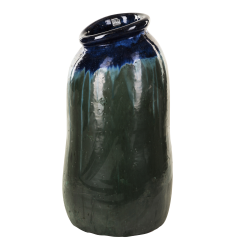Cong organic pot blauw aardewerk hoog - afbeelding 2