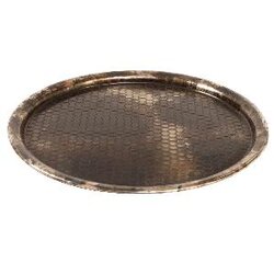 PTMD Corre Silver iron bowl hexagon pattern round S