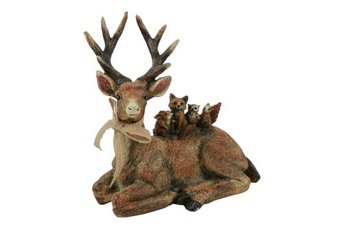 COuntryfield Hert pearl kunststof 19x12x19cm brn
