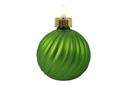 Countryfield Kerstbal stripe 10x10x13cm grn