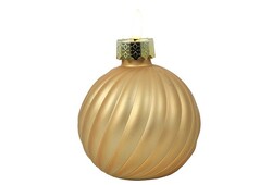 Countryfield Kerstbal stripe 10x10x13cm l.gd