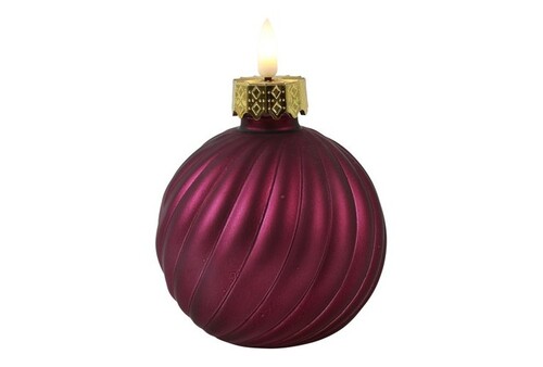 Countryfield Kerstbal stripe 10x10x13cm prs
