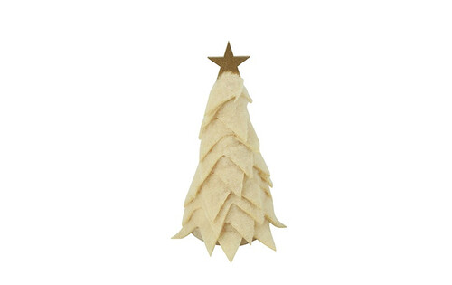 Countryfield Kerstboom newt stof 5x5x12cm creme