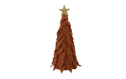 Countryfield Kerstboom newt stof 6x6x17cm bruin