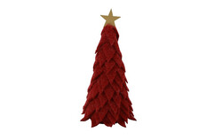 Countryfield Kerstboom newt stof 6x6x17cm rood