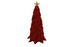 Countryfield Kerstboom newt stof 8x8x23cm rood