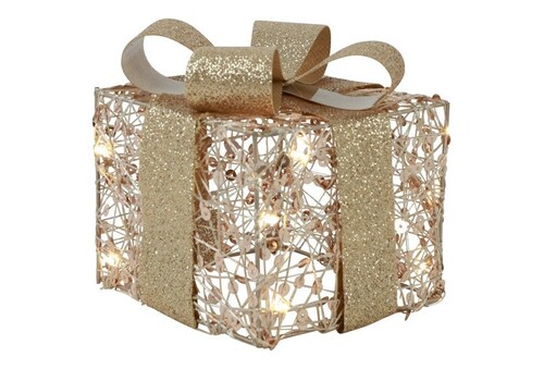 Countryfield Kerstkado pippa 10x10x11cm gd