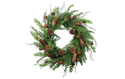 Countryfield Krans juniperus bell d60h10cm groen