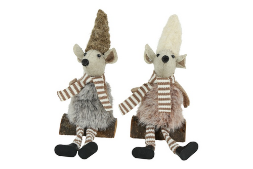 Countryfield Muis gertie stof 7x8x14cm a2