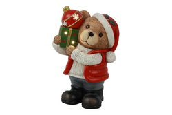 Countryfield Ornament santa 25x17x39cm rd/wt