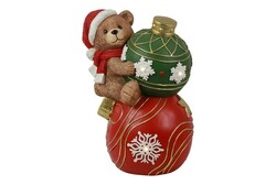 Countryfield Ornament santa 36x28x57cm rd/wt