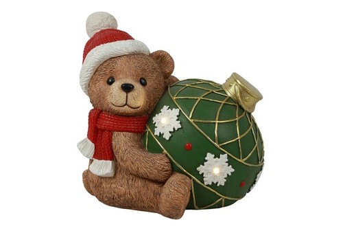 COuntryfield Ornament santa 40x36x38cm rd/wt