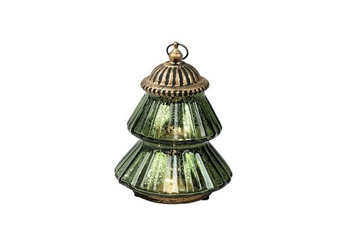 Countryfield Tafellamp led timber 12x12x16cm groen