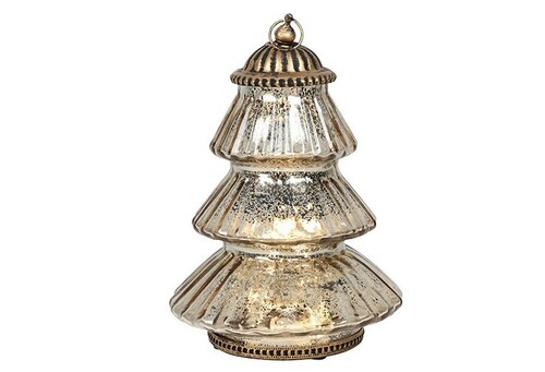 Countryfield Tafellamp led timber gl 15x15x21cm goud