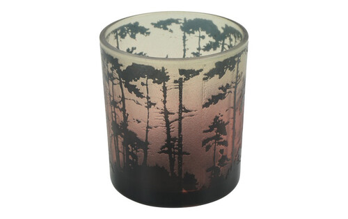 Countryfield Theelichthdr forrest 7x7x8cm brn