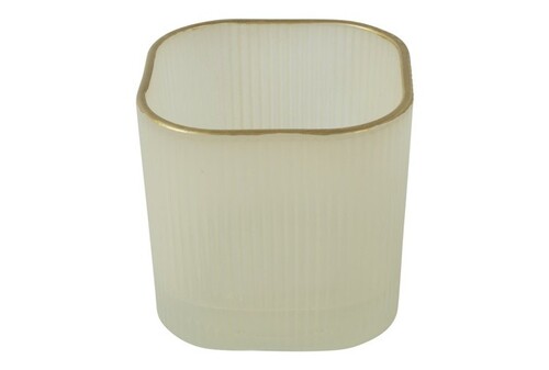 Countryfield Theelichthdr glas vk 7x7x7cm crm