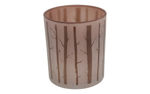 Countryfield Theelichthdr trunks 8x8x10cm brn