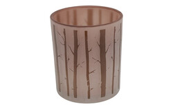 Countryfield Theelichthdr trunks 8x8x10cm brn