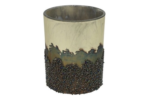 Countryfield Theelichthouder cira 10x10x12cm creme