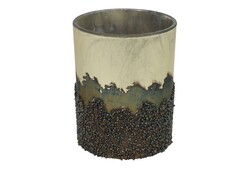 Countryfield Theelichthouder cira 10x10x12cm creme
