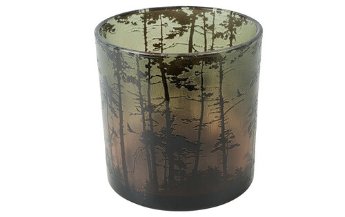 Countryfield Theelichthouder forrest 15x15x15cm bruin