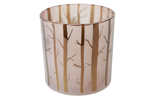 Countryfield Theelichthouder trunks 15x15x15cm bruin