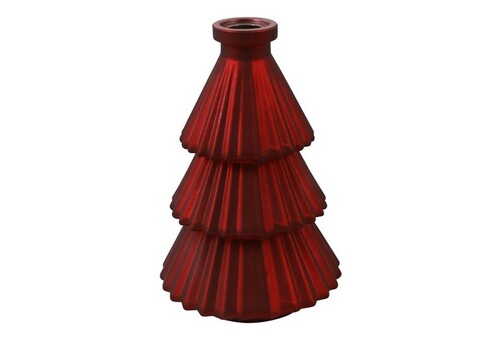 Countryfield Vaas bela glas 10x10x17cm rood