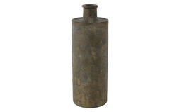 Countryfield Vaas buck aardewerk 12x12x32cm grijs