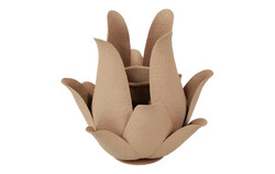 Countryfield Windlicht floaty 14x14x15cm bruin