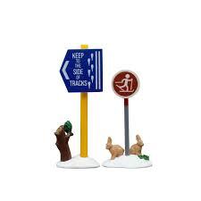 Lemax Cross Country Ski Sign, Set Of 2