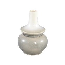 PTMD Cyra White ceramic ombre pot bulb shape S