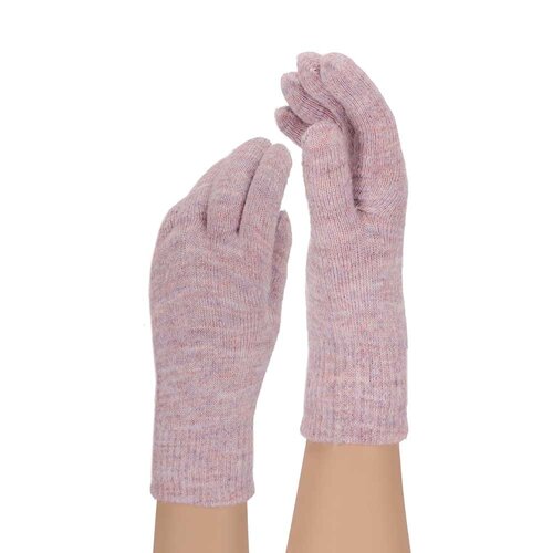 Dames handschoen gebr paars mel os