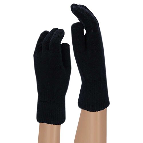 Dames handschoen gebr zwart os