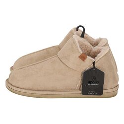 Dames huissloffen suede 41/42 beige