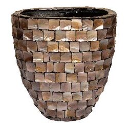 PTMD Daven Bronze poly shell paper pot oval high S