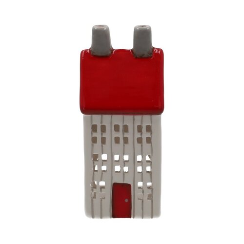Deco noma huis l5.7b5.5h13cm rood