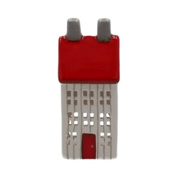 Deco noma huis l5.7b5.5h13cm rood