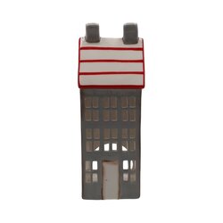Deco noma huis l9b8.7h25cm rood
