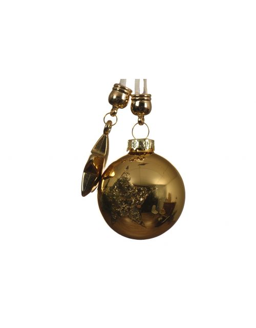 Decoris bauble hanger star light gold