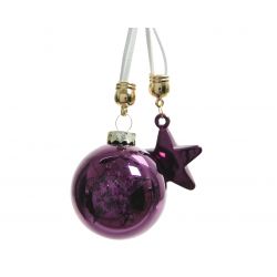 Decoris bauble hanger star royal purple